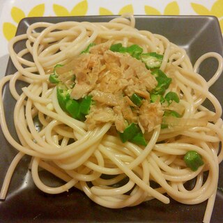 ずぼらレシピ★ツナとオクラの和風サラダパスタ